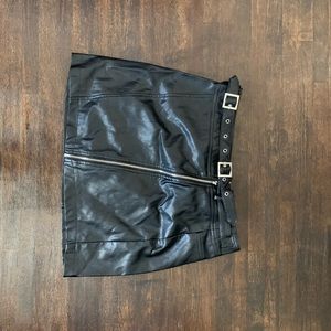Faux leather skit